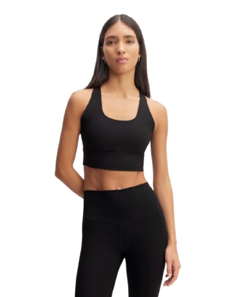 EVERLANE Women's The Perform Longline Bra XL Black Racerback NWT
